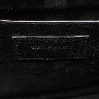 Sunset Large Black Croc Embossed Patent Leather
