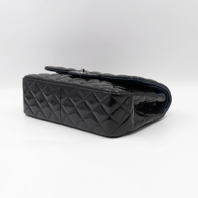 Classic Double Flap Jumbo Navy Patent Leather