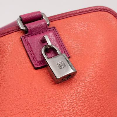 Acid Amazona 36 Handbag Orange & Pink Leather