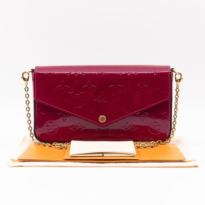 Pochette Felicie Magenta Vernis Leather