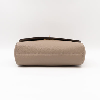 Lily Medium Grey Leather Gold
