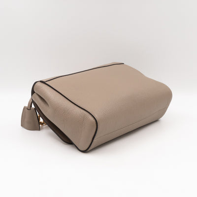 Lily Medium Grey Leather Gold