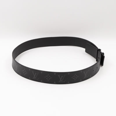 LV Initials Belt Monogram Eclipse Leather 90/36