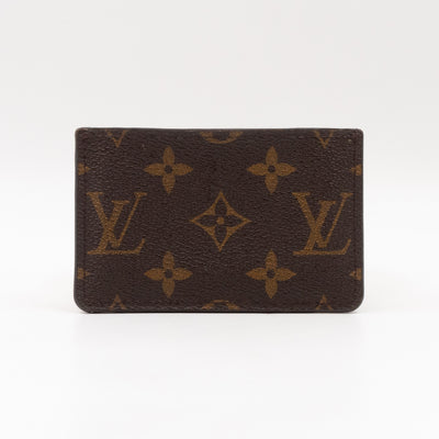 Kimono Card Holder Monogram & Red Leather