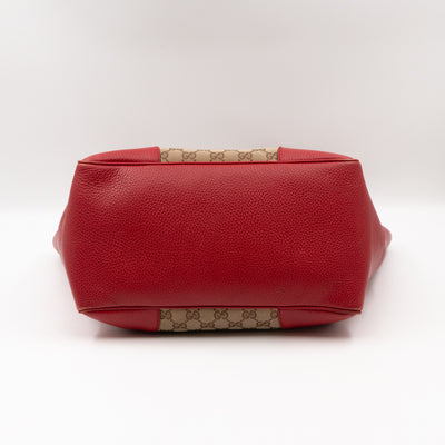 Bree Original Tote Medium GG Canvas Red Leather