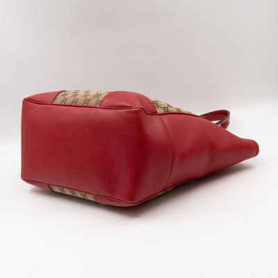 Bree Original Tote Medium GG Canvas Red Leather