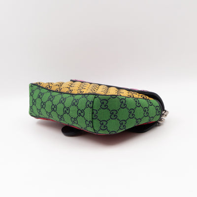 GG Marmont Small Flap Bag Multicolor Canvas