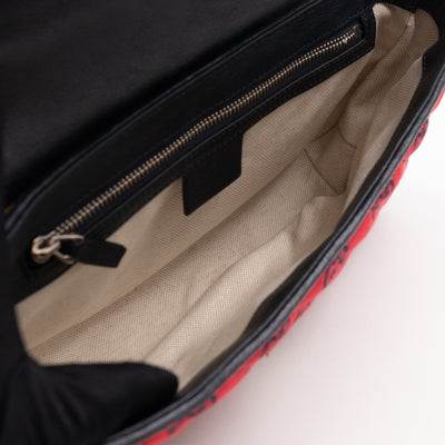 GG Marmont Small Flap Bag Multicolor Canvas
