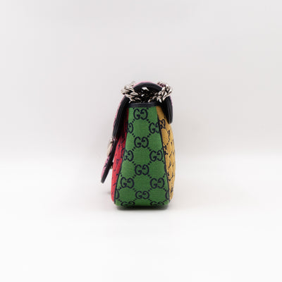 GG Marmont Small Flap Bag Multicolor Canvas