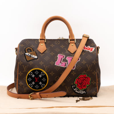 Speedy 30 Bandouliere Monogram Patches