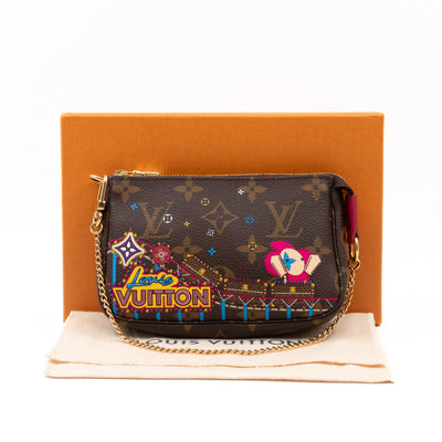 Mini Pochette Accessoires Monogram Christmas Animation Roller Coaster