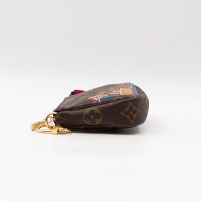 Mini Pochette Accessoires Monogram Christmas Animation Roller Coaster