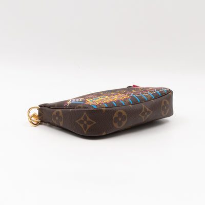 Mini Pochette Accessoires Monogram Christmas Animation Roller Coaster