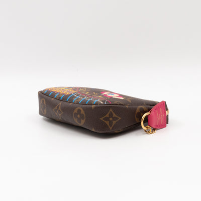 Mini Pochette Accessoires Monogram Christmas Animation Roller Coaster