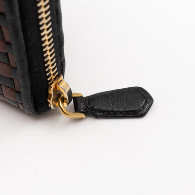 Madras Zip Around Wallet Brown