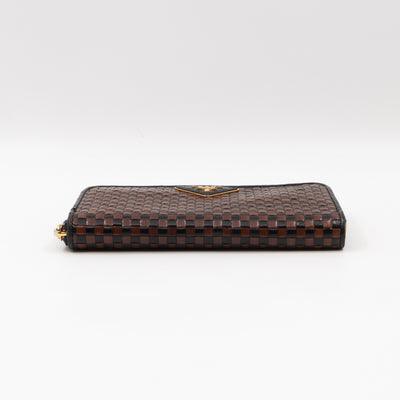 Madras Zip Around Wallet Brown