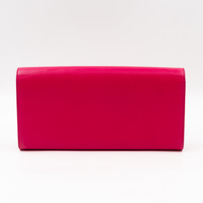 Classic Kate Clutch Pink Grained Leather