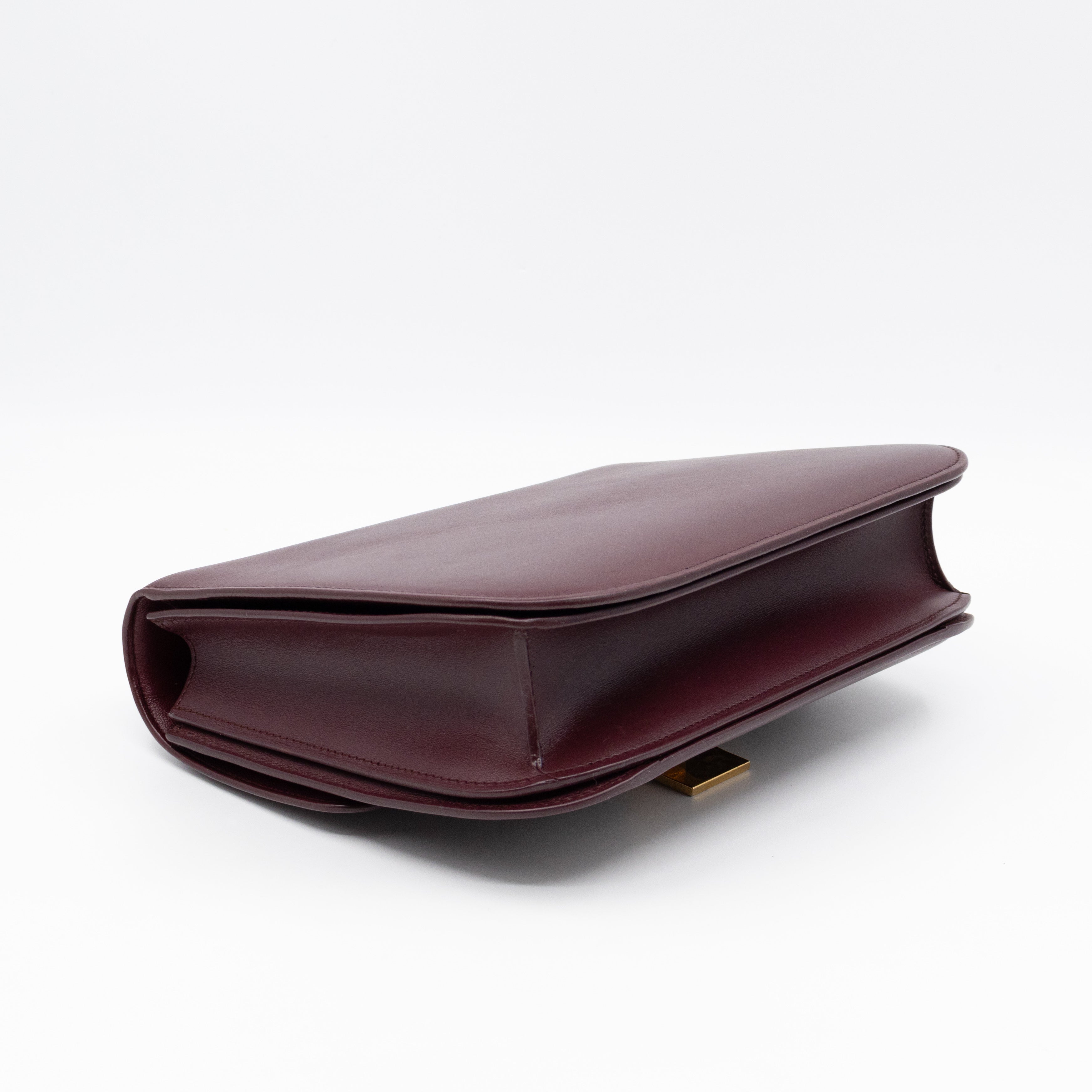 Classic Box Medium Burgundy Leather