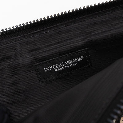 Family Patch Pouch Black Leather