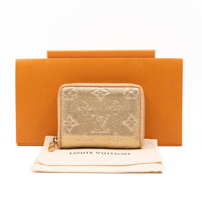 Zippy Coin Purse Gold Monoglam Jacquard