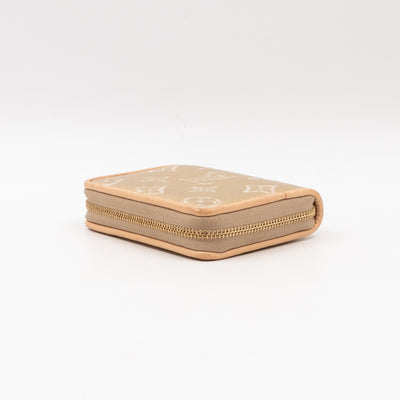 Zippy Coin Purse Gold Monoglam Jacquard