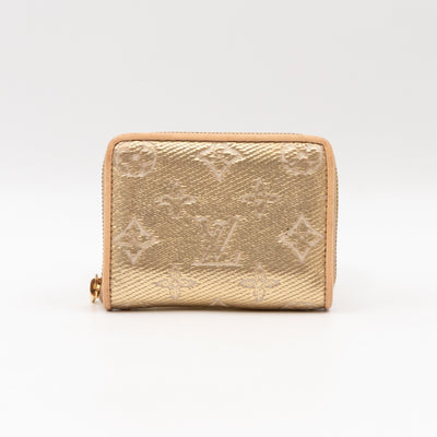 Zippy Coin Purse Gold Monoglam Jacquard