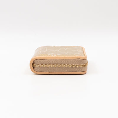 Zippy Coin Purse Gold Monoglam Jacquard