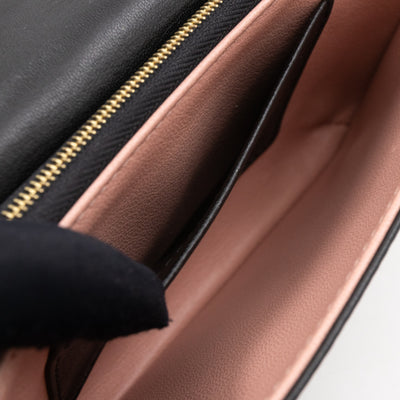 Pochette Coussin Black Leather