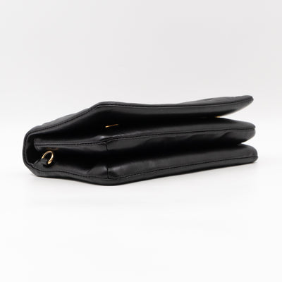 Pochette Coussin Black Leather
