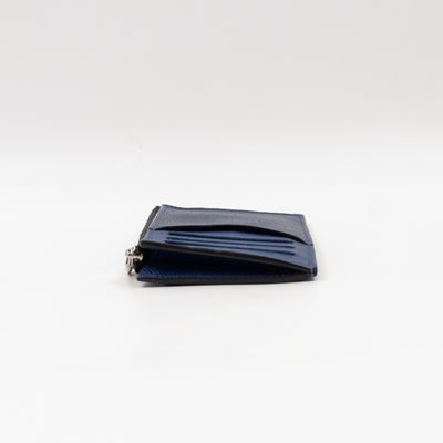Coin Card Holder Monogram Pacific Navy Blue Taigarama