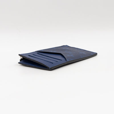 Coin Card Holder Monogram Pacific Navy Blue Taigarama