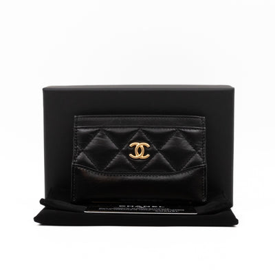 Gabrielle Card Holder Black Leather