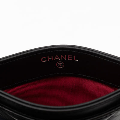 Gabrielle Card Holder Black Leather