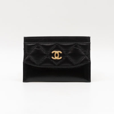 Gabrielle Card Holder Black Leather