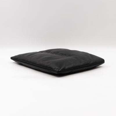 Puffy Pouch Large Black Lambskin
