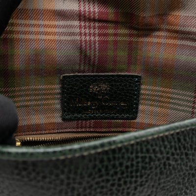 Vintage Crossbody Bag Green Leather