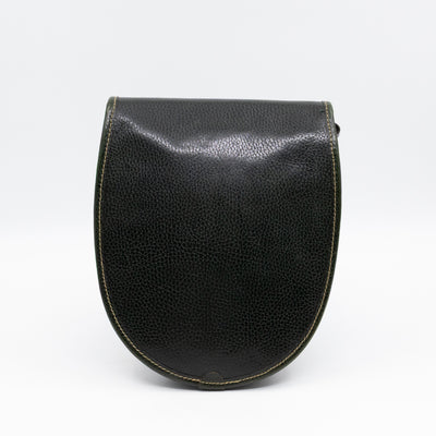 Vintage Crossbody Bag Green Leather