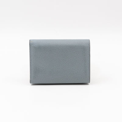 Saddle Compact Wallet Light Blue Leather