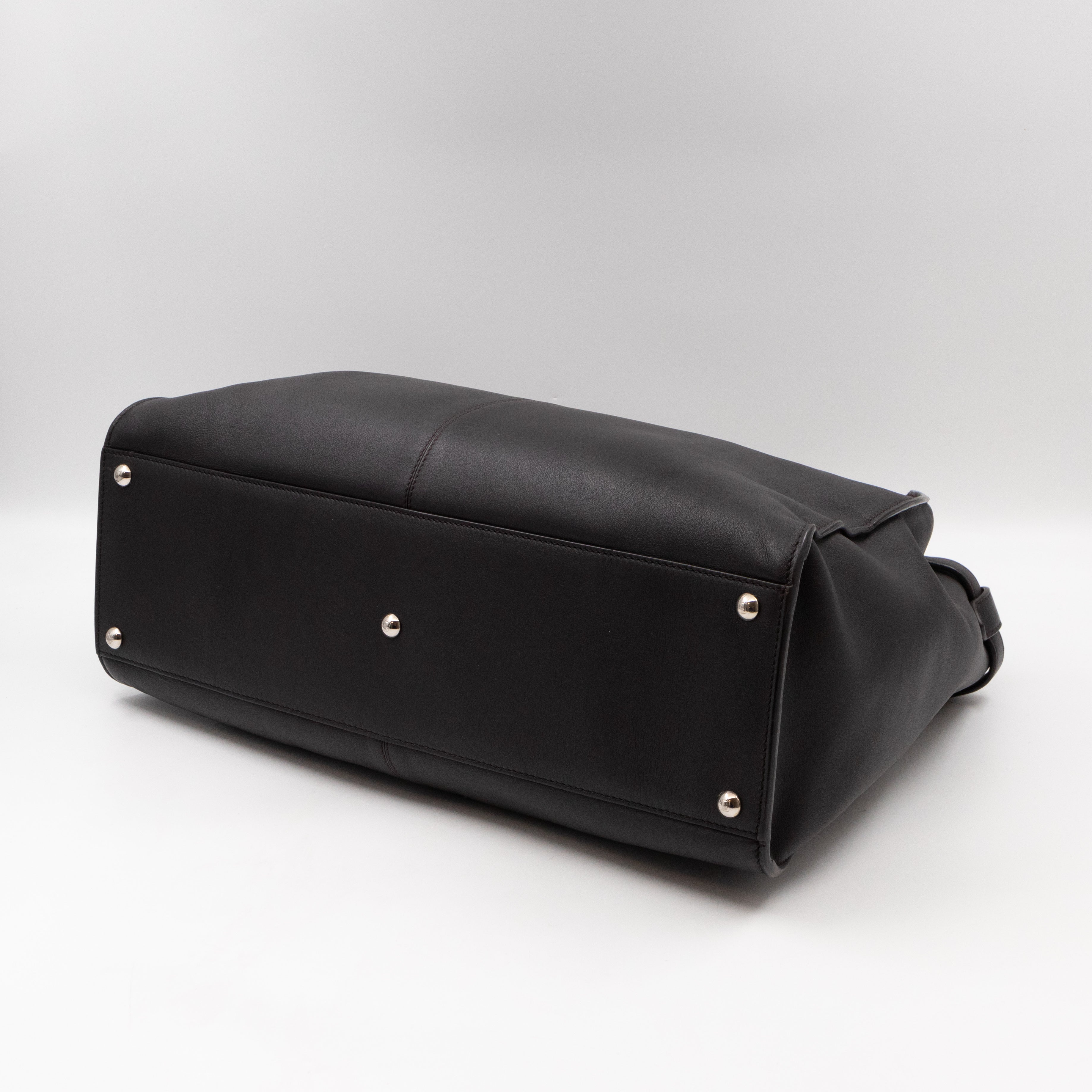 Peekaboo X-lite Large Brown Leather & FF Wool