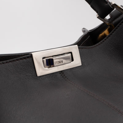Peekaboo X-lite Large Brown Leather & FF Wool