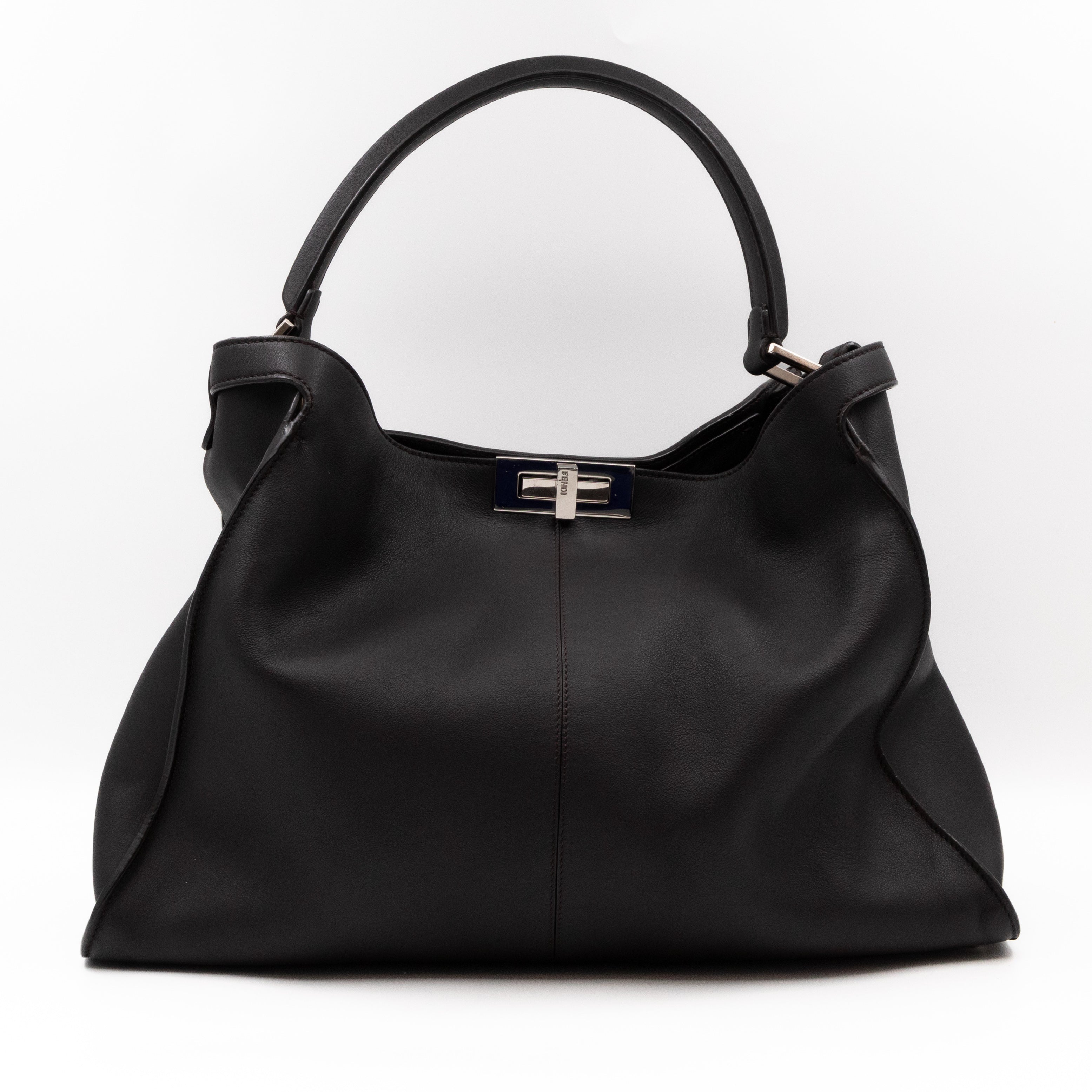 Peekaboo X-lite Large Brown Leather & FF Wool