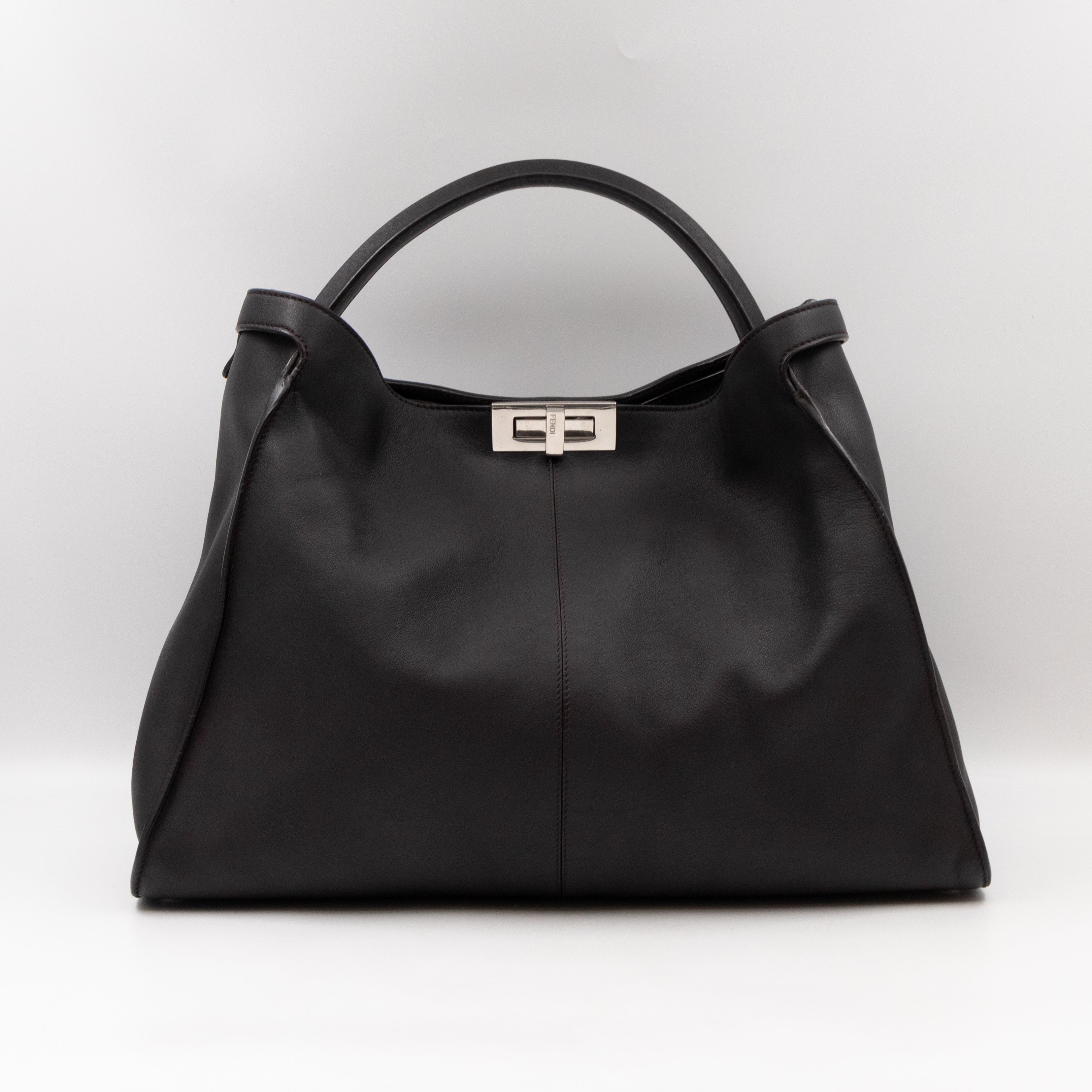 Peekaboo X-lite Large Brown Leather & FF Wool