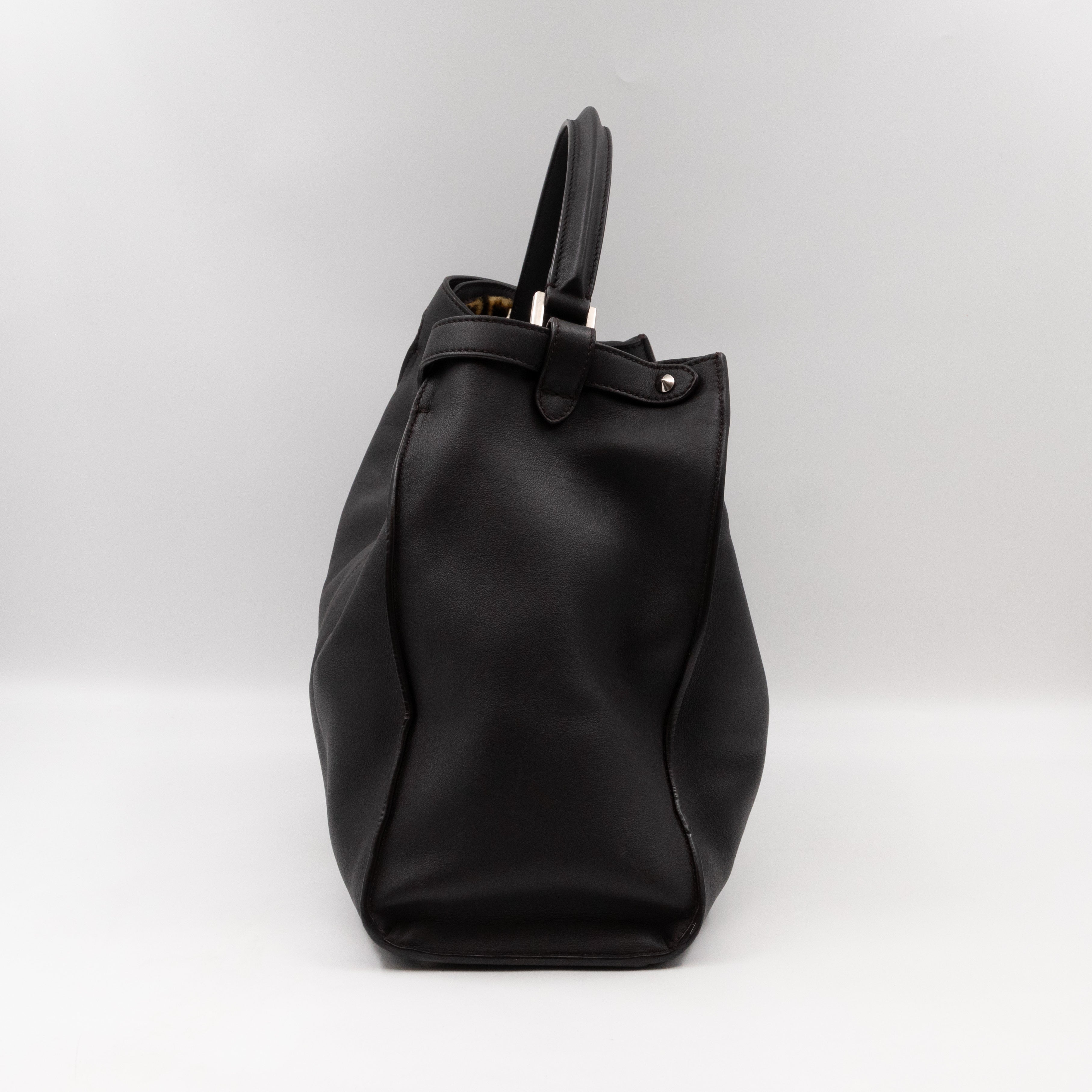 Peekaboo X-lite Large Brown Leather & FF Wool