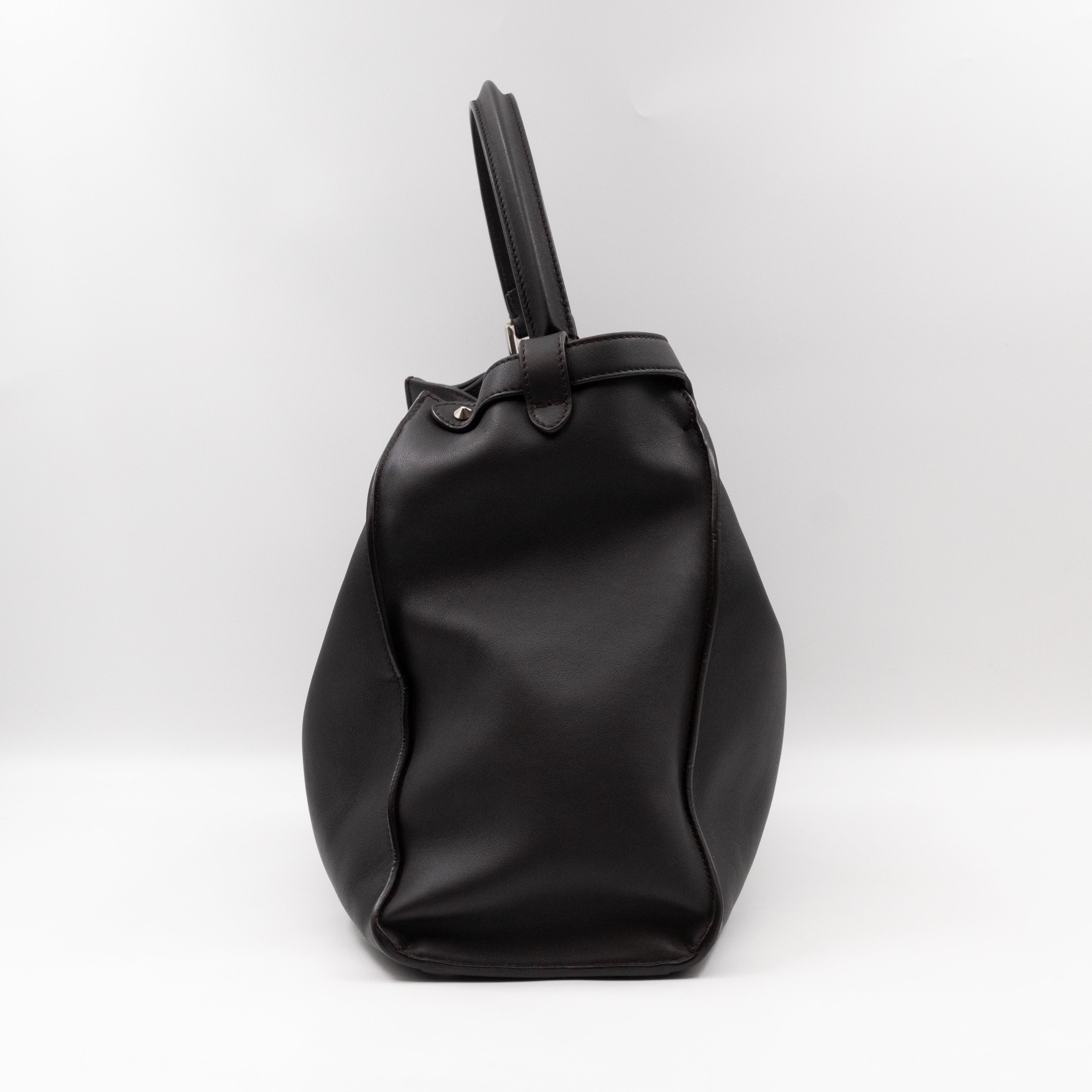 Peekaboo X-lite Large Brown Leather & FF Wool