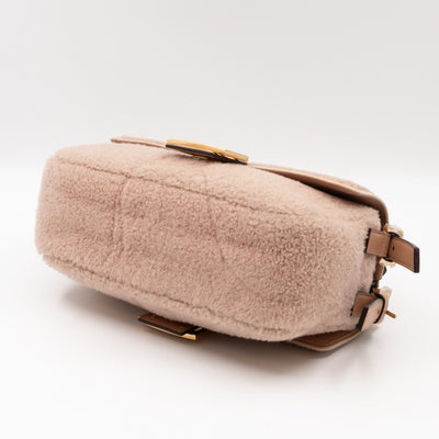 Multi Baguette Shoulder Bag Rosa Plaster Shearling