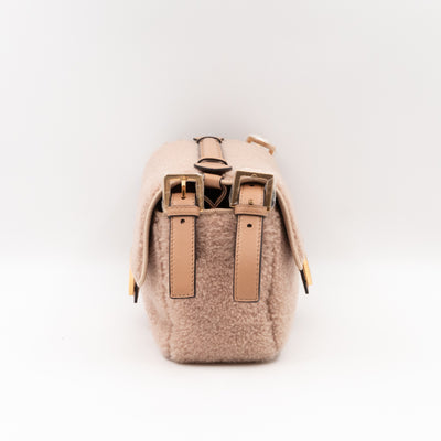 Multi Baguette Shoulder Bag Rosa Plaster Shearling