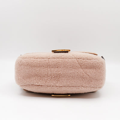 Multi Baguette Shoulder Bag Rosa Plaster Shearling