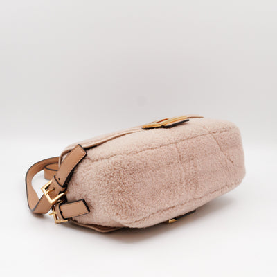 Multi Baguette Shoulder Bag Rosa Plaster Shearling