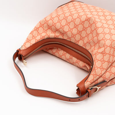 Bree Original Hobo Bag Red GG Canvas Leather