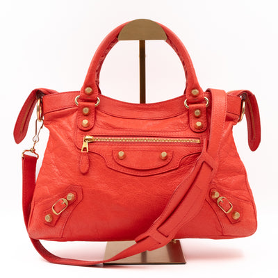 Giant Town Orange Leather Gold
